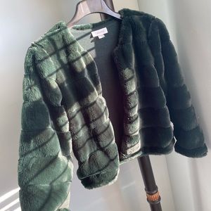 A Calvin Klein fur jacket.